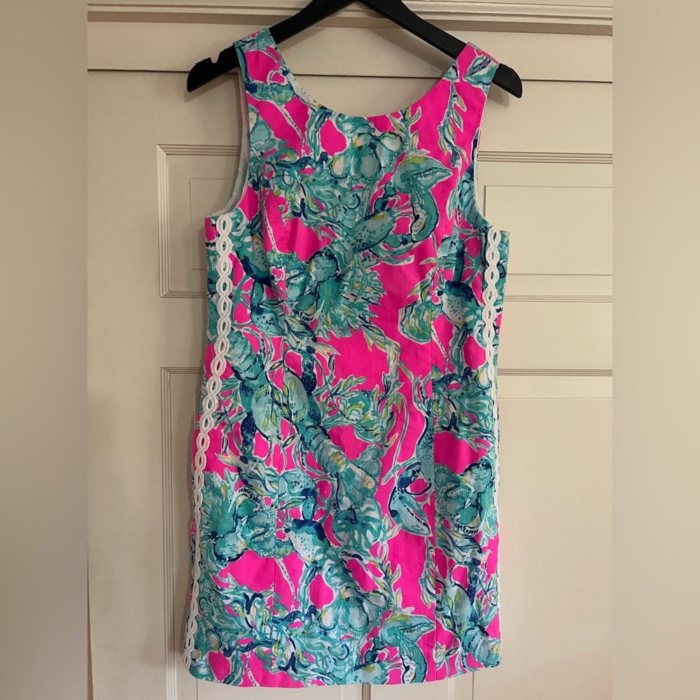 Lilly Pulitzer Mila "Lobster In
Love" Raz Berry Shift Dress size 8